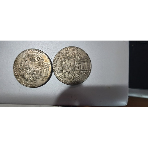 2 Monedas De 50 Pesos Coyolxauhqui De Colección Año 1982