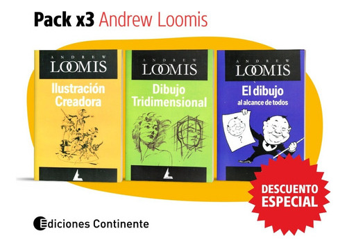 Pack 3 Libros De Dibujo De Loomis Andrew Oferta 20% Dto 