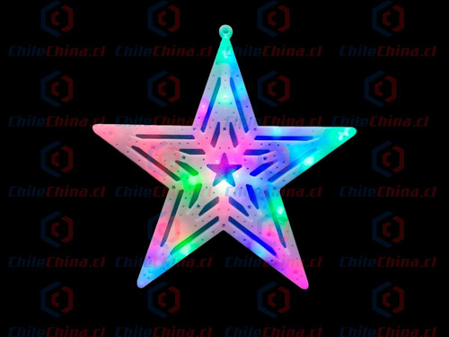 Estrella Luminosa De Navidad Luces Led Multicolor Figura Led