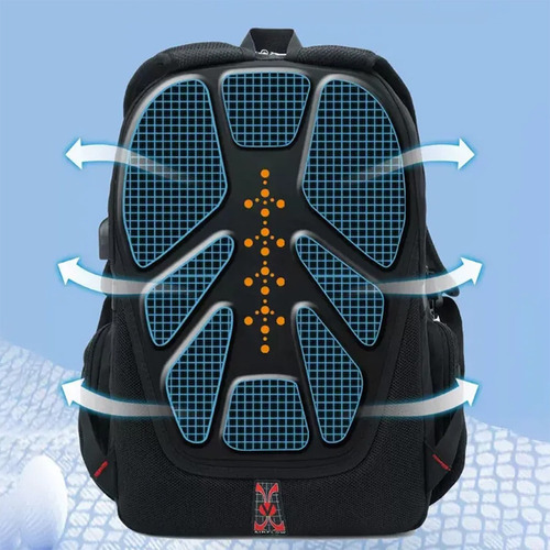 Mochila Bolsa Anti-furto Resistente Impermeável C/ Cadeado Cor Cinza