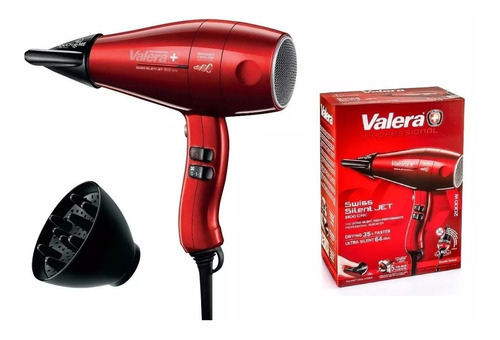 Secador Valera Swiss Silent Jet 8500 Ionic Rotocord Color Rojo