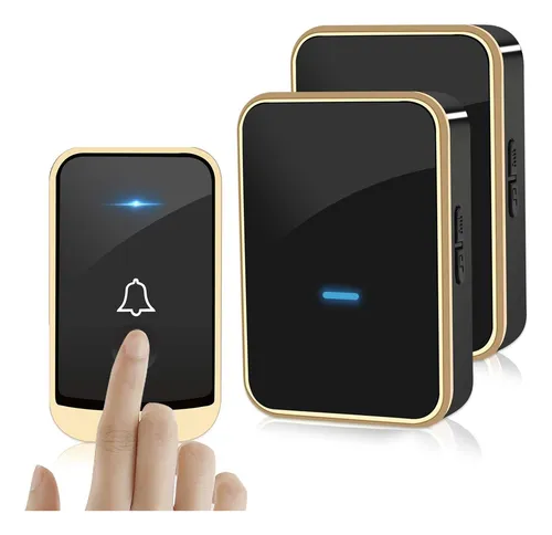 Timbre Inalámbrico Para Puerta Con 2 Receptores Impermeables