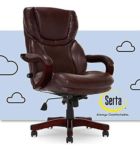 Serta Silla Ejecutiva De Piel Regenerada Grande Y Alta Cuero