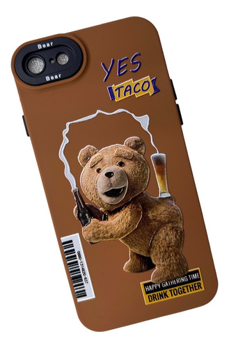 Funda Silicona Oso Ted Compatible iPhone 7 8 X 11 12 13