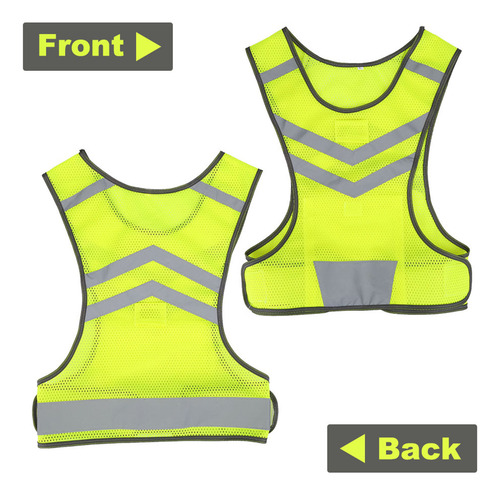 Chaleco De Seguridad Reflectante Ajustable De Alta Visibilid