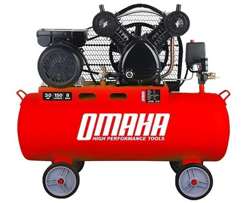 Compresor De Aire Bicilindrico A Correa Omaha 150 Litros 3hp