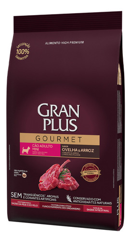 Gran Plus Gourmet Ração Para Cães Mini Ovelha/arroz 15kg