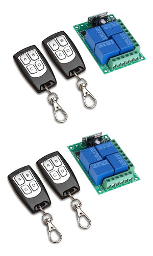 2x Universal Wireless Remote Control Switch 12v 4 1