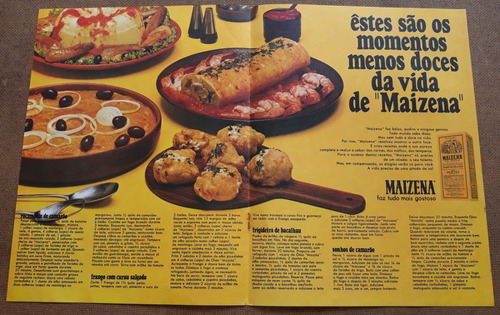 Maizena - Comercial 2 Páginas Trazendo 4 Receitas (Usado)