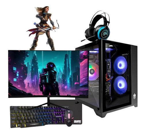 Pc Gamer Core I7 6700 16gb Ddr4 1tb M.2 Rx580 Tela23 W11