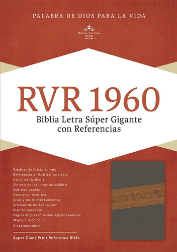 Biblia Letra Super Gigante Dos Tonos Gris Marrón Rvr 1960