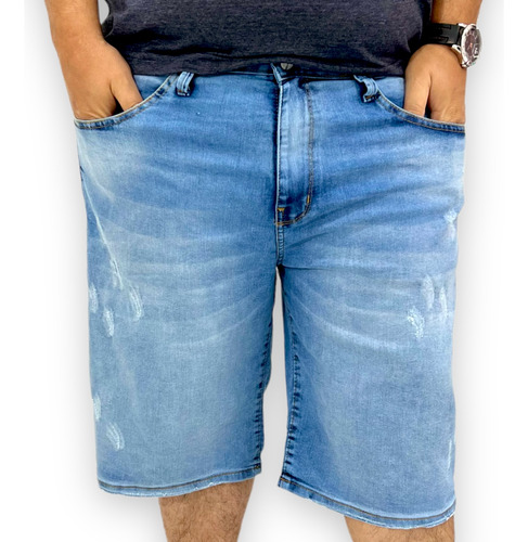 Bermuda Jeans Masculina Plus Size Grande Premium Gangster