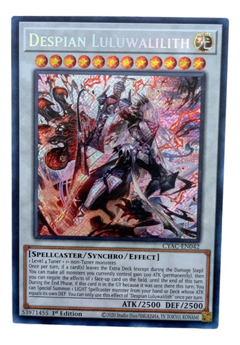 Yugioh Tcg Despian Luluwalilith Original Konami Ingles