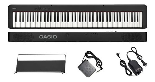 Piano digital Casio CDP-S90BKC2-BR Stage, 88 teclas, alto consumo de voltaje, 8 W