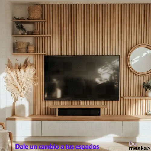Panel Lambrín Madera 3d Para Pared Wpc 12 Pzs Inmatmex