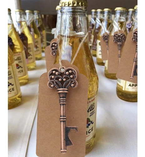 Imagen 4 de 5 de Llave Recuerdo Abridor Botellas Celebracion Boda Regalo