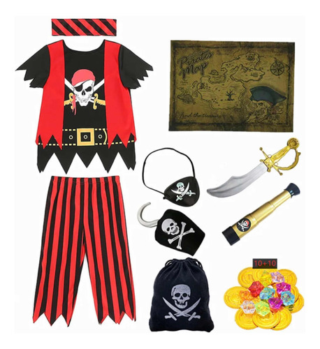 Disfraz De Pirata Halloween Jack Sparrow Garfio Peter Pan