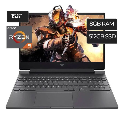 Laptop Hp 15-fb1013dx Victus Gaming Ryzen 5 8gb/512gb