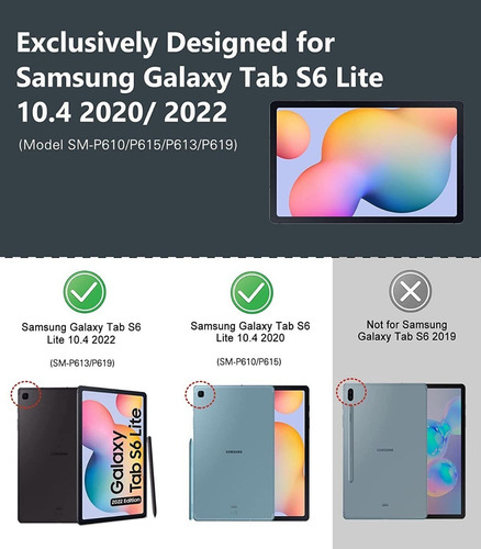 Funda Moko Para Galaxy Tab S6 Lite P610 P615 Con Portalápiz