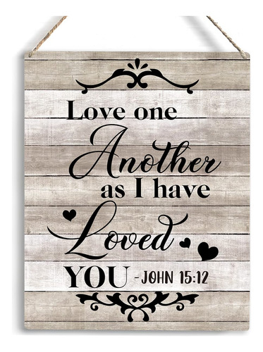 Decoracion Cristiana Pared Texto Ingl «love One Another I 10