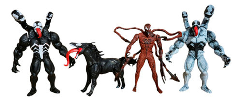 Spider Man Set Figuras Venom Carnage Antivenom Set 4 Pzs