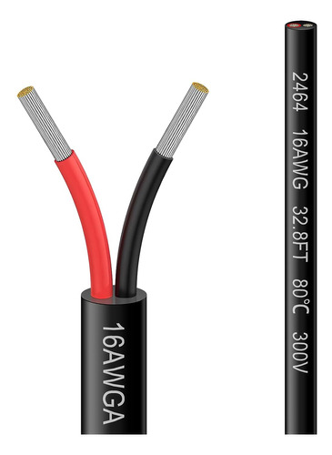 Lightingwill Cable Eléctrico De  16 Y 2 Conductores, Cable D