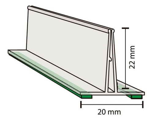 Perfil Fixa Placa Sem Fita Dupla Face 10 Cm Kit Com 18 Unds