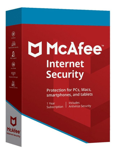 Mcafee Internet Security 2023 - 1 Año - 10 Pc