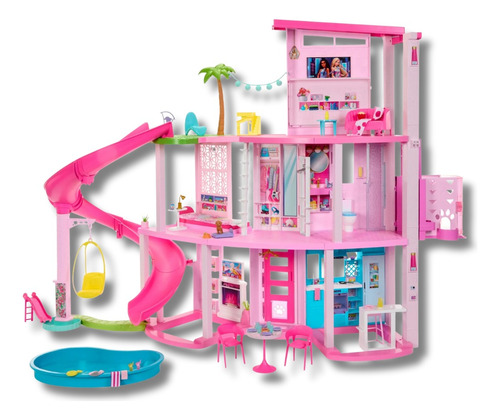 Casa Da Barbie Mansão Dos Sonhos  Grande Com Móveis 1,20m 