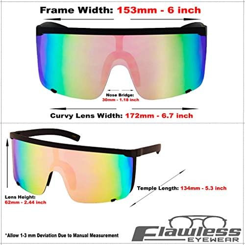 Elite Gafas De Sol Unisex De Gran Tamaño Super Shield Con Le
