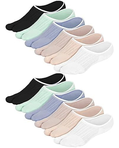 Geyoga 6 Pares De Calcetines Con Chanclas, Calcetines Tabi D