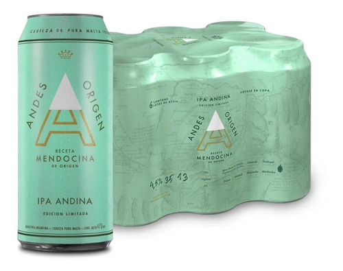 Cerveza Andes Origen Ipa Lata 473ml Pack X6 - Fullescabio