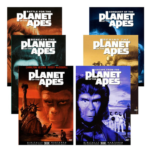 Imagem 1 de 3 de Coleção Dvd Planet Of The Apes 20 Century  - Inglês 6 Filmes