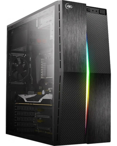 Gabinete Gamer Mid Tower Rgb Vela M2 Preto Kwg