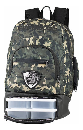 Mochila Térmica Fitness Lancheira Marmita Frasqueira Dieta Academia Top Everbags Camuflada Verde