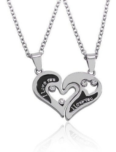 Collar Novios Parejas Amistad Magnético Amor Corazón (2pcs)