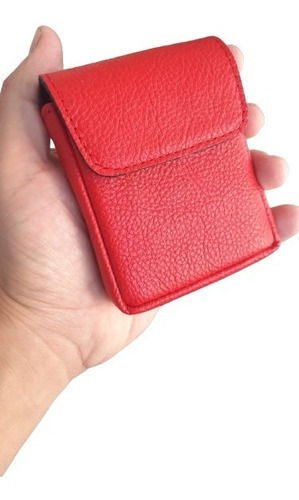 Funda Estuche Cuero Para Samsung Galaxy Z Flip 3 Roja