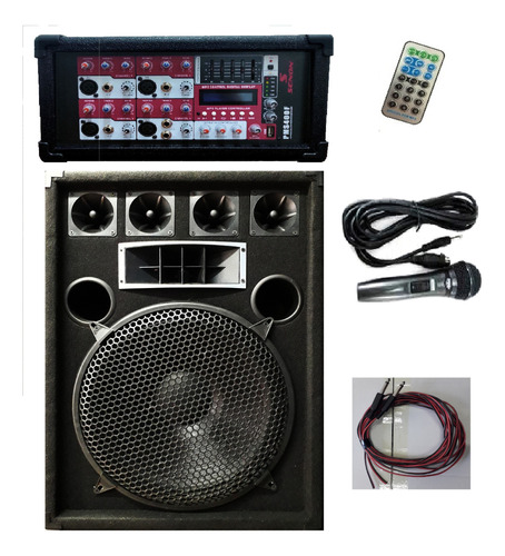 1 Bafles 15 3 Vias 500w / Consola Moon Usb/sd / Buetooth!!!!