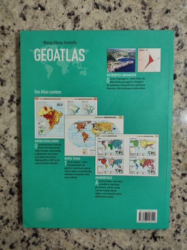 Livros Geoatlas Mapas Políticos Físicos Temáticos Anamorfoses E Margem De Satélite Maria Helena Ml (Usado)