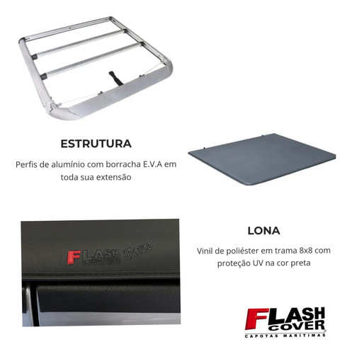 Capota Lona Maritima Flash Cover Ranger C. Dupla 2013 À 2022