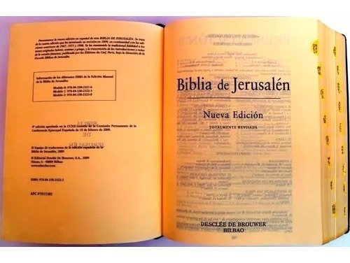 Biblia De Jerusalen Manual Md2 Canto Dorado E Indice