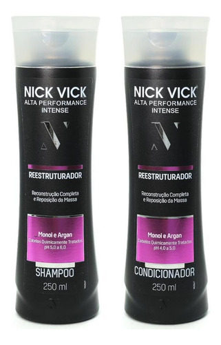 Kit Nick Vick Alta Perf Reestruturador Shampoo Condicionador
