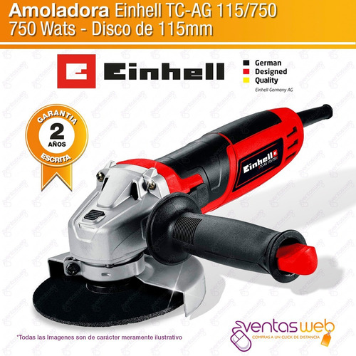 Amoladora Angular 115 Mm 750w Tc-ag 115/750 Calidad Einhell