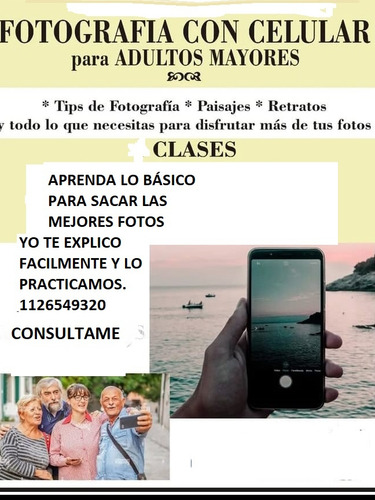 Clases Para Adultos Mayores Uso Celular Y Fotografia