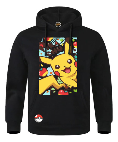 Sudadera Pokemon Pikachu Pokebola Ash Unisex
