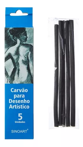 Carvão Vegetal Para Desenho Artístico Sinoart 5 Unidades - O Escriba  Materiais para Caligrafia