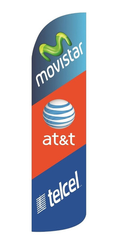 Movistar At&t Telcel Banderas Publicitaria Repuesto Banner