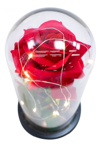 Luminária Disney Rosa Encantada A Bela E A Fera 24x12cm