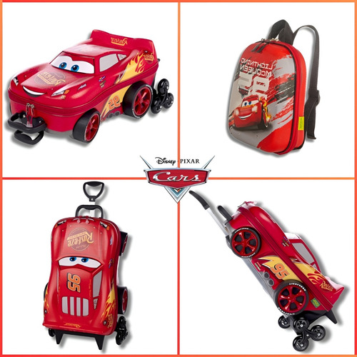 Mochila De Carrinho Cars Mcqueen 3d Infantil Impermeável