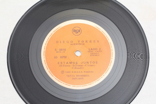 Vinilo Single Diego Torres Estamos Juntos 1992 (Usado)